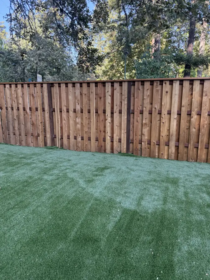 Western Red Cedar Privacy Fence & Lawn